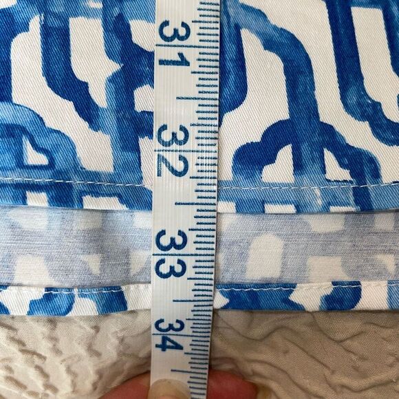 Mud Pie Womens Chain Link Print Sleeveless Tunic Sheath Dress Royal Blue Small - Picture 8 of 8